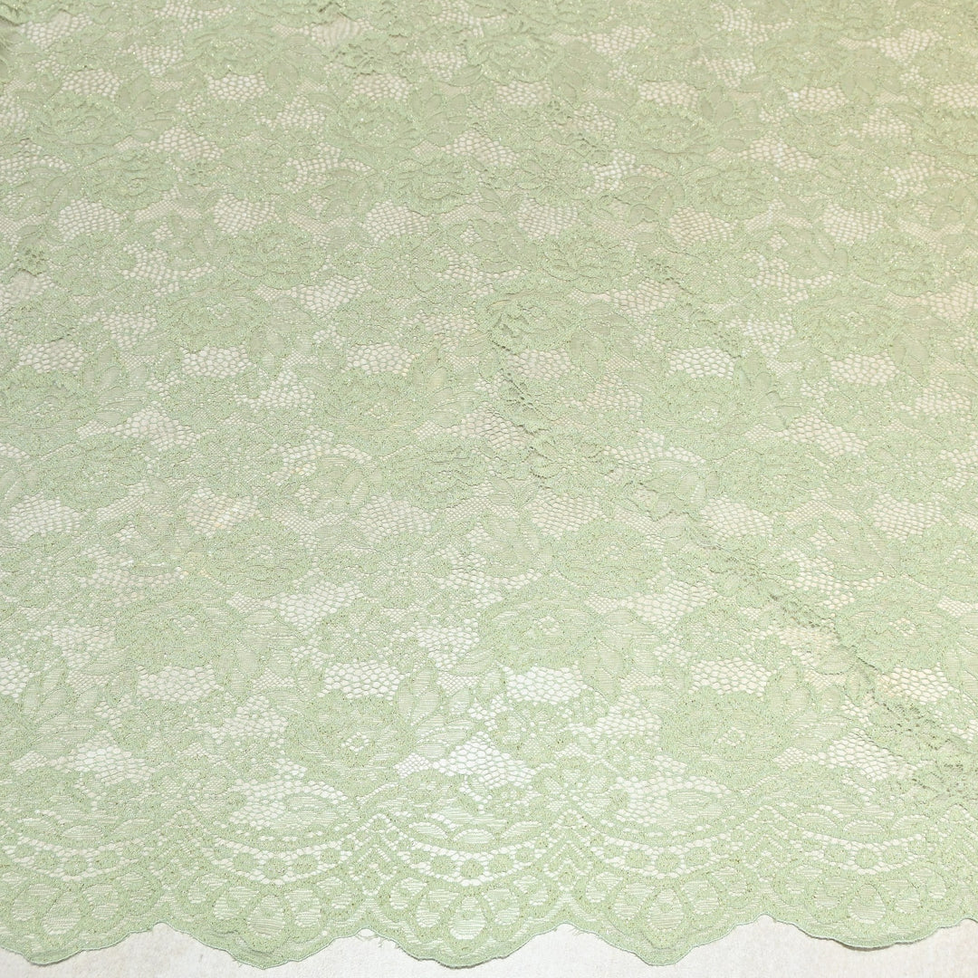 Luxury Sand Lace Net Fabric | Elegant Floral Lace Embroidery Designer Net Fabric | SF1111-B