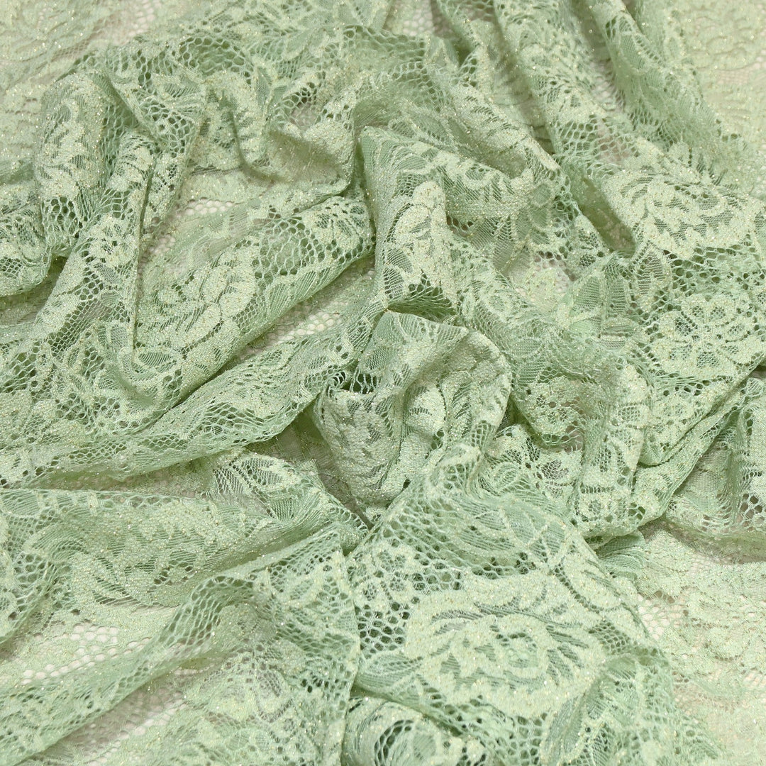 Luxury Sand Lace Net Fabric | Elegant Floral Lace Embroidery Designer Net Fabric | SF1111-B