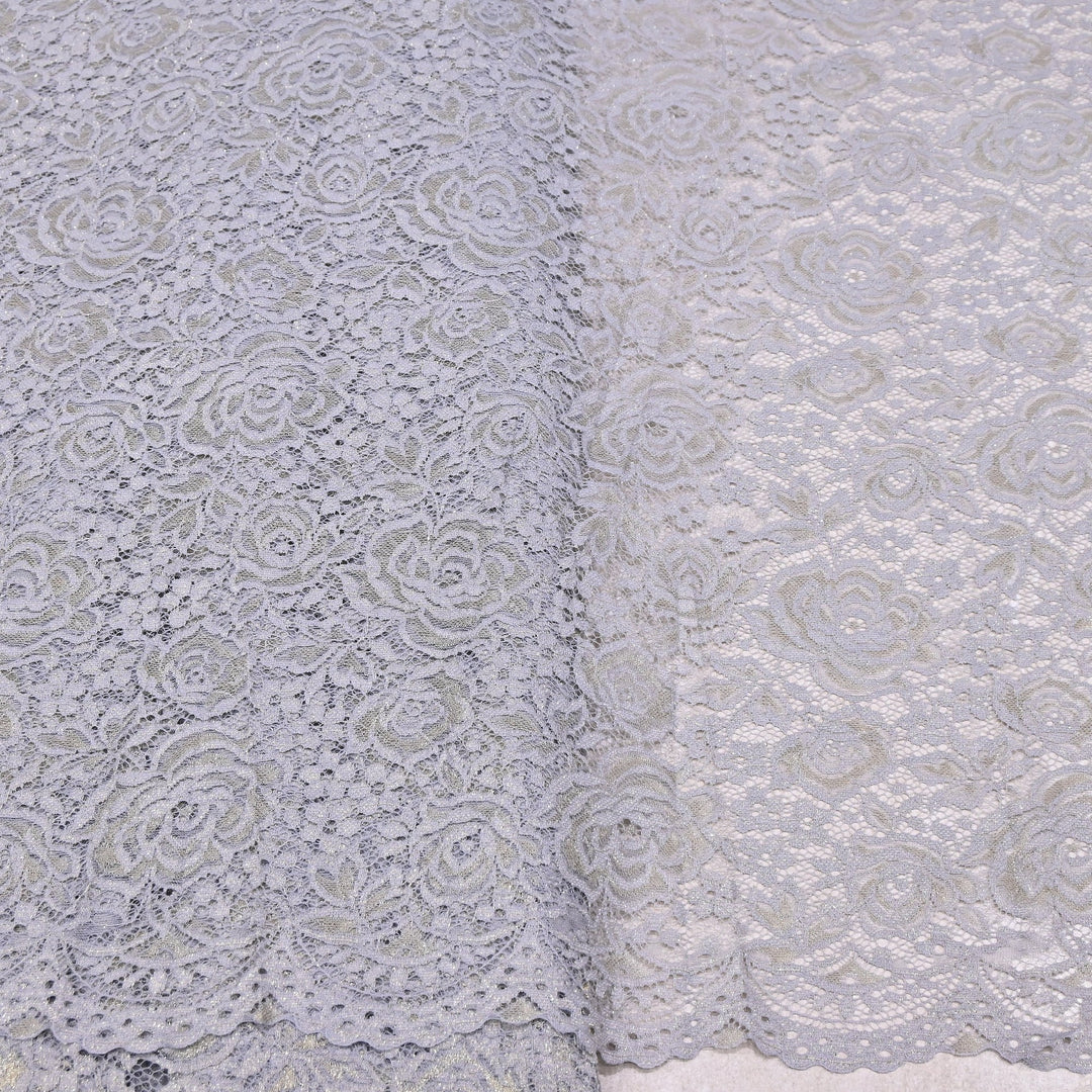 Luxury Sand Lace Net Fabric | Elegant Floral Lace Embroidery Designer Net Fabric | SF1111-D