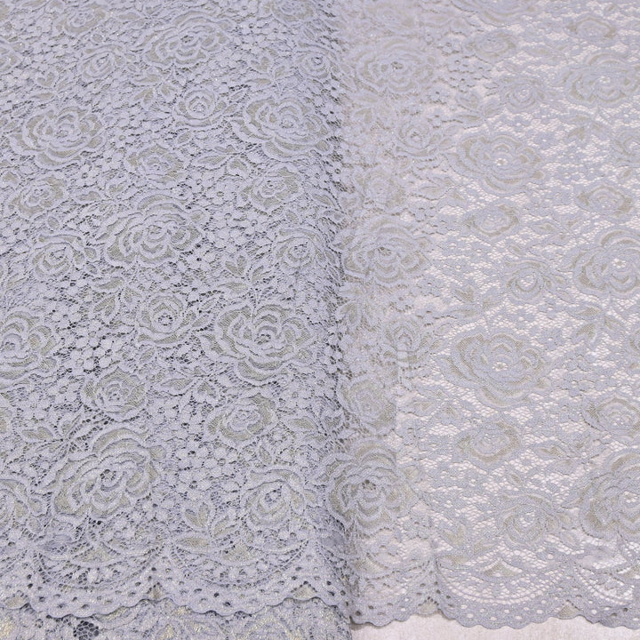 Luxury Sand Lace Net Fabric | Elegant Floral Lace Embroidery Designer Net Fabric | SF1111-D