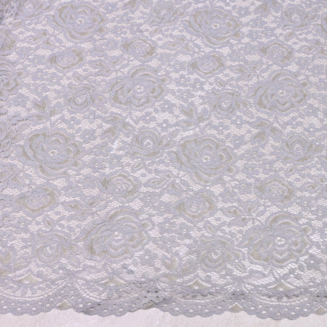 Luxury Sand Lace Net Fabric | Elegant Floral Lace Embroidery Designer Net Fabric | SF1111-D