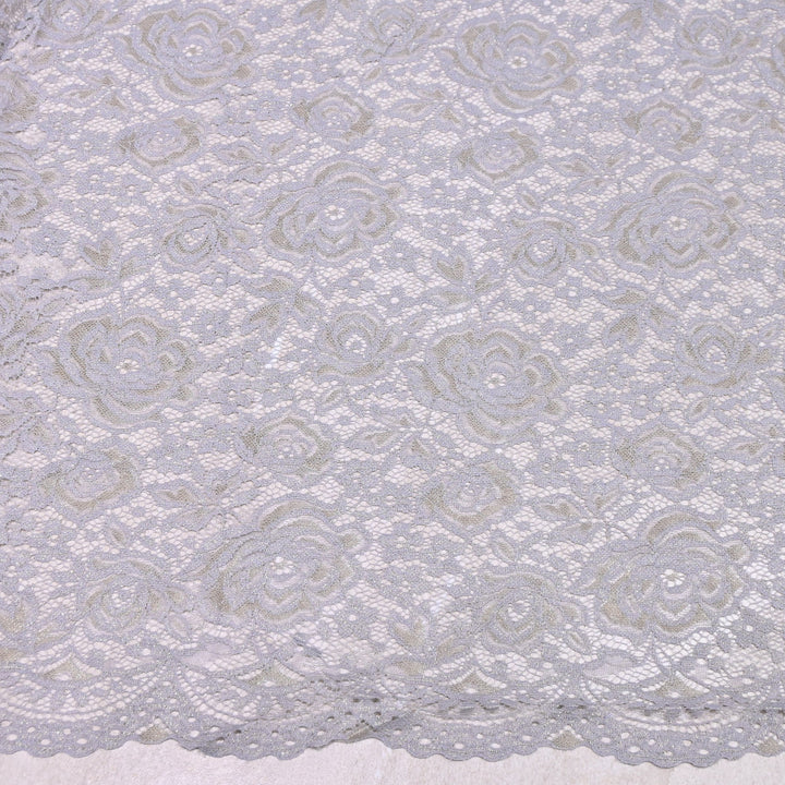 Luxury Sand Lace Net Fabric | Elegant Floral Lace Embroidery Designer Net Fabric | SF1111-D