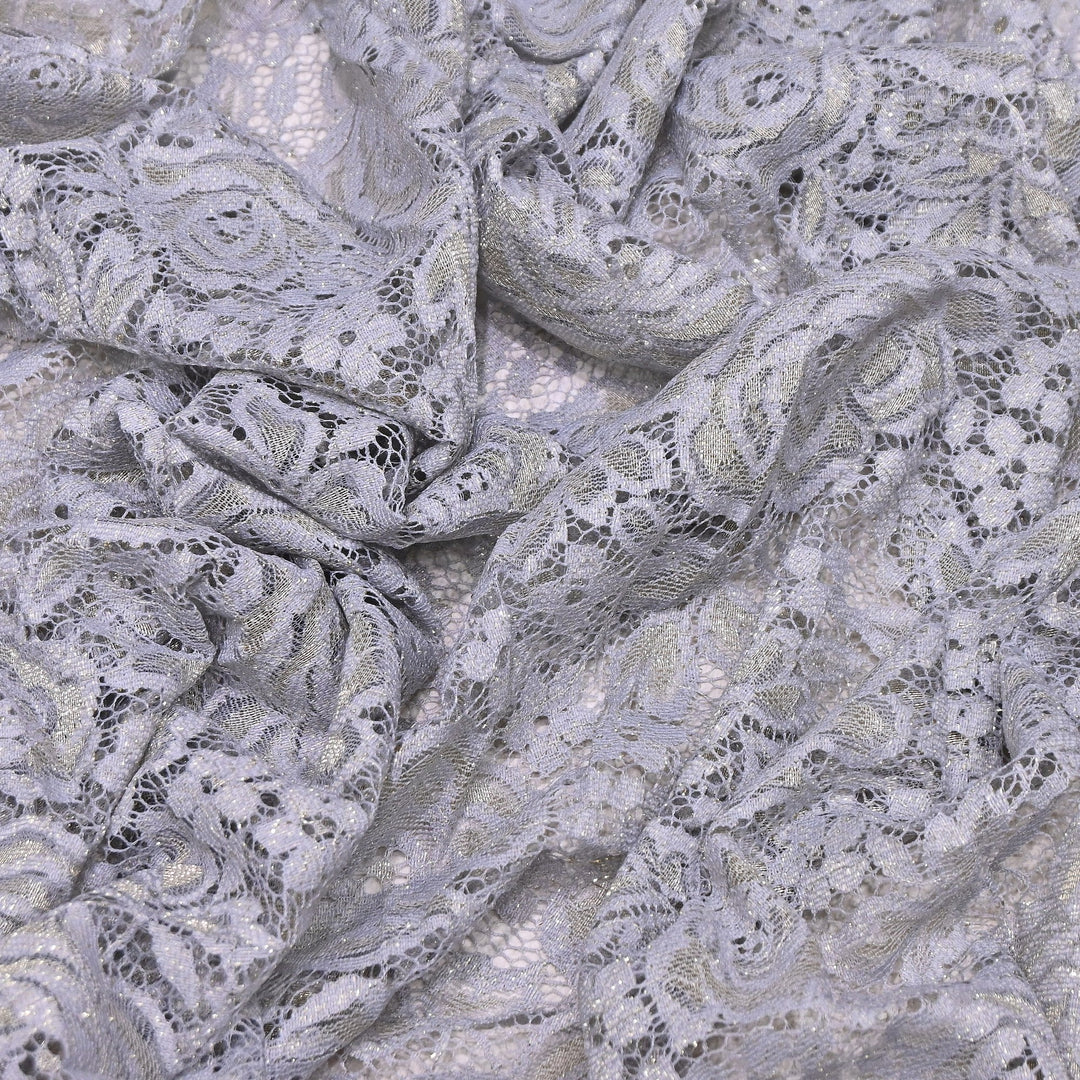 Luxury Sand Lace Net Fabric | Elegant Floral Lace Embroidery Designer Net Fabric | SF1111-D