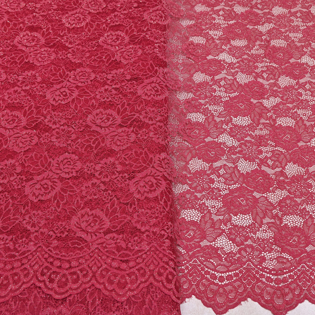 Luxury Sand Lace Net Fabric | Elegant Floral Lace Embroidery Designer Net Fabric | SF1111-E