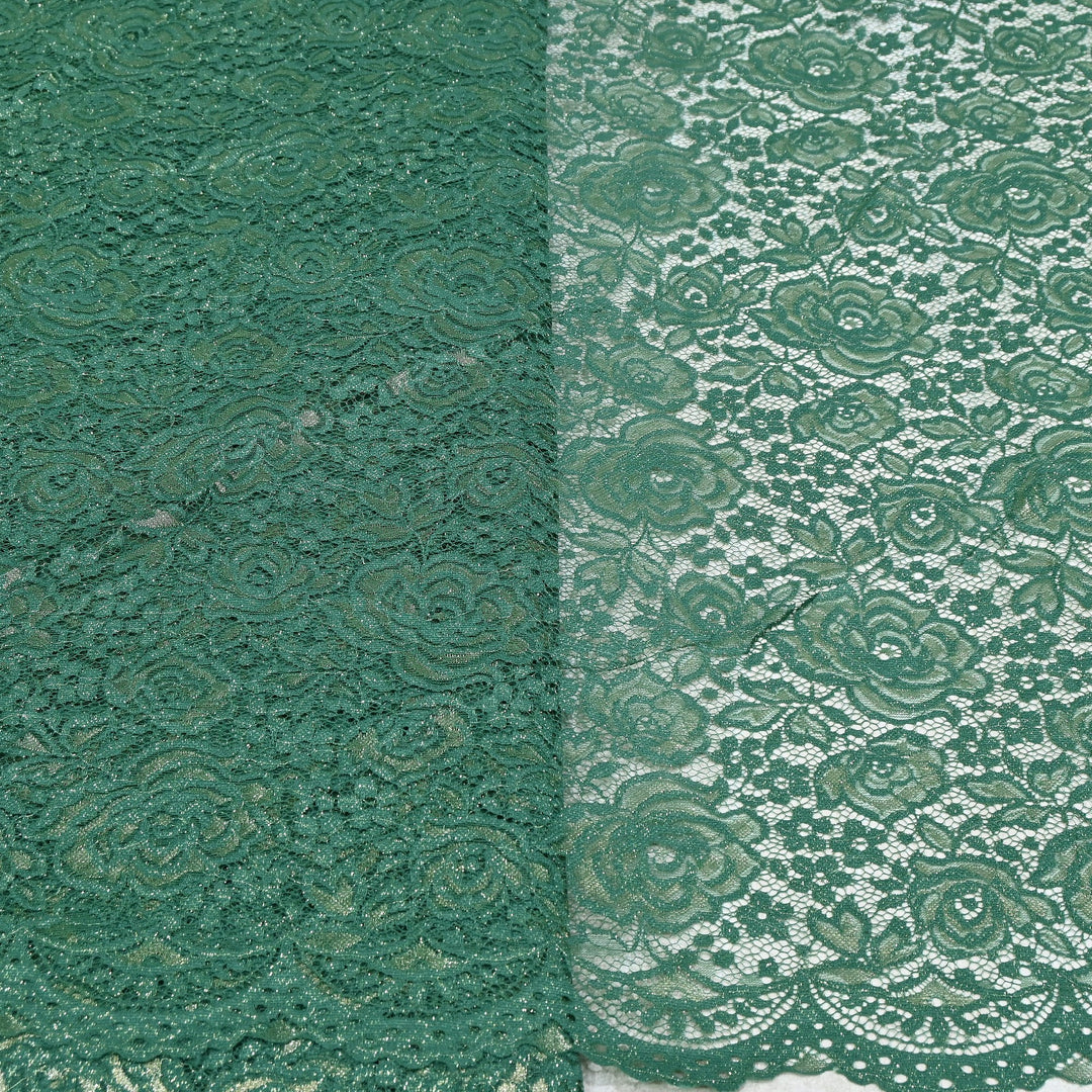 Luxury Sand Lace Net Fabric | Elegant Floral Lace Embroidery Designer Net Fabric | SF1111-F