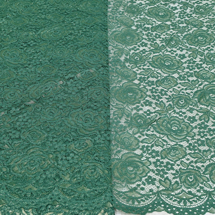 Luxury Sand Lace Net Fabric | Elegant Floral Lace Embroidery Designer Net Fabric | SF1111-F