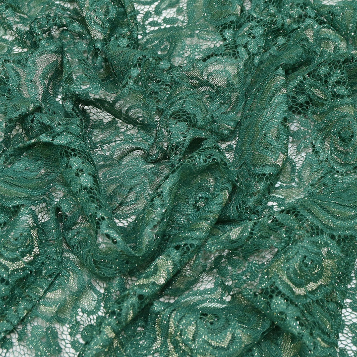 Luxury Sand Lace Net Fabric | Elegant Floral Lace Embroidery Designer Net Fabric | SF1111-F