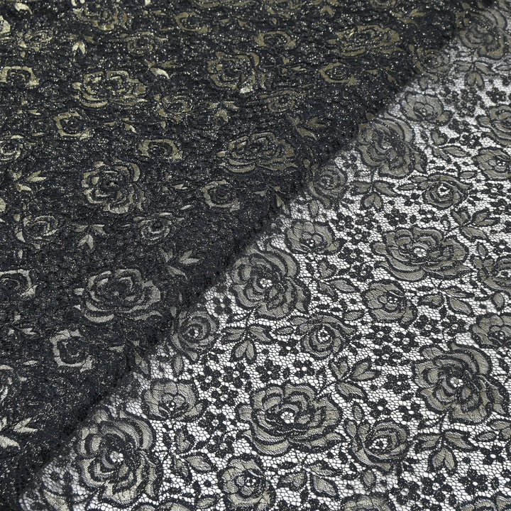 Luxury Sand Lace Net Fabric | Elegant Floral Lace Embroidery Designer Net Fabric | SF1111-G