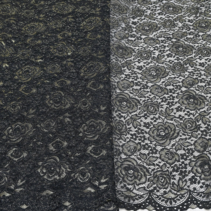 Luxury Sand Lace Net Fabric | Elegant Floral Lace Embroidery Designer Net Fabric | SF1111-G