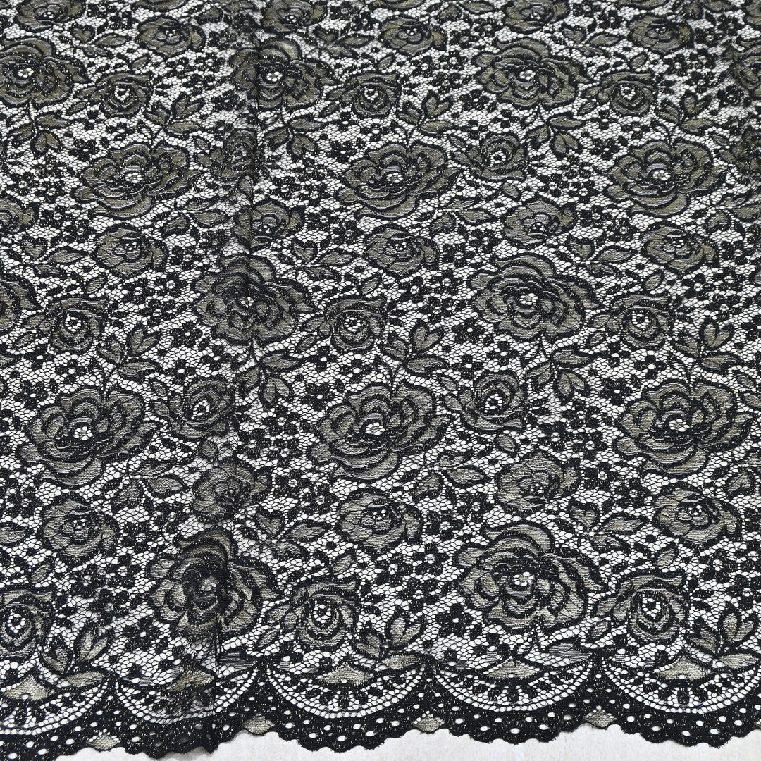 Luxury Sand Lace Net Fabric | Elegant Floral Lace Embroidery Designer Net Fabric | SF1111-G