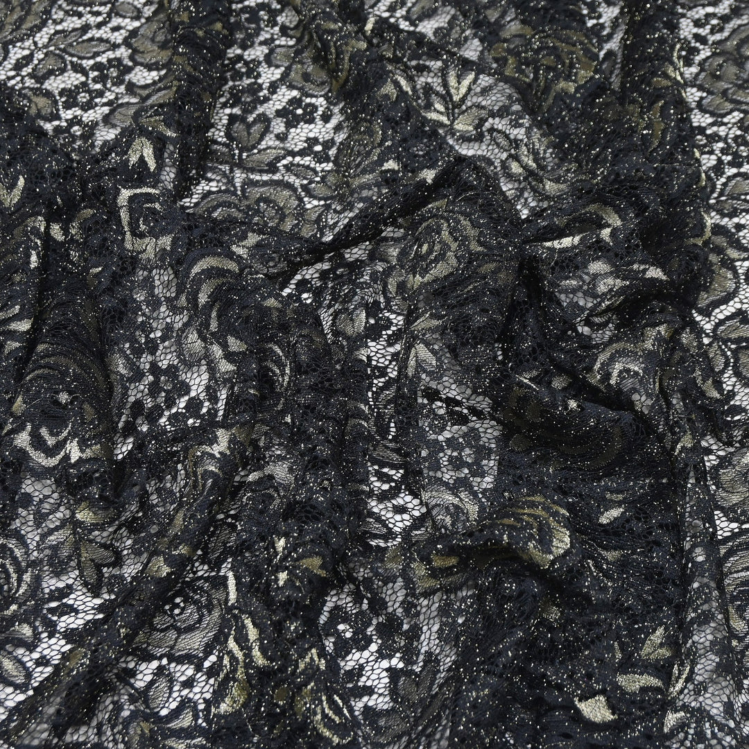 Luxury Sand Lace Net Fabric | Elegant Floral Lace Embroidery Designer Net Fabric | SF1111-G
