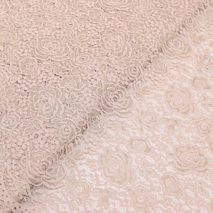 Luxury Sand Lace Net Fabric | Elegant Floral Lace Embroidery Designer Net Fabric | SF1111-H
