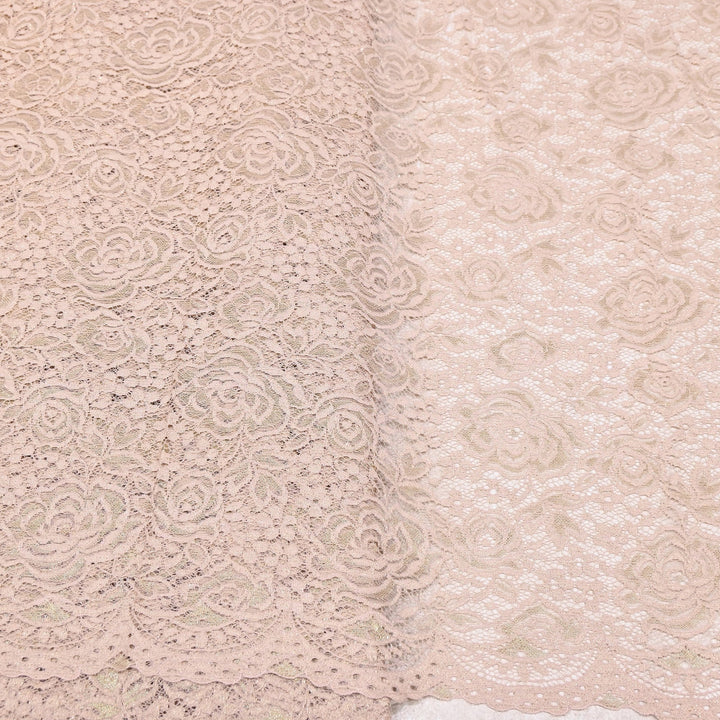 Luxury Sand Lace Net Fabric | Elegant Floral Lace Embroidery Designer Net Fabric | SF1111-H