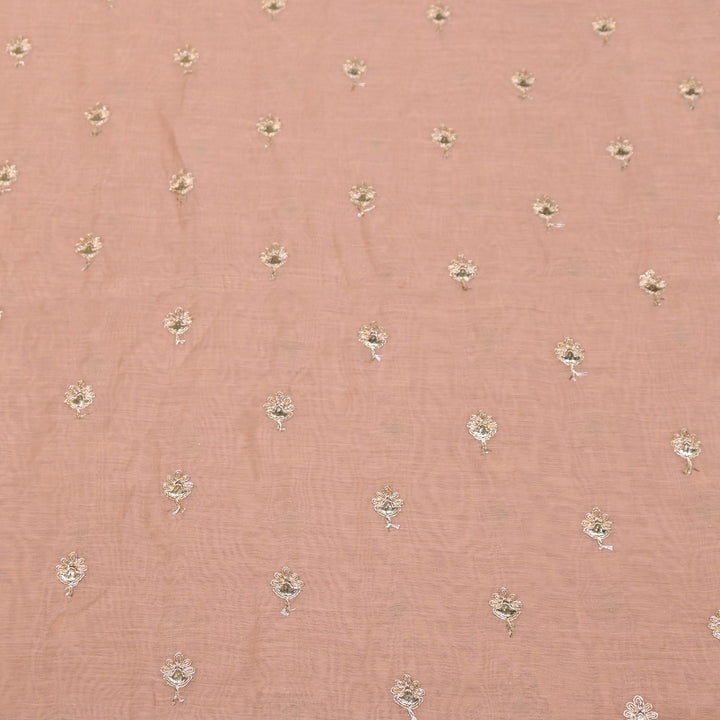 Dyed Mul Chanderi Gota & Zari Embroidery Fabric 44" – Premium Designer Fabric MC162A-1