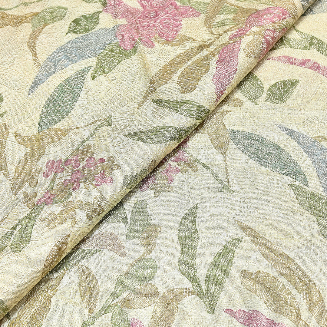 Premium Silk Brocade Jacquard Digital Print Fabric | Designer Fabric- AL3812-2