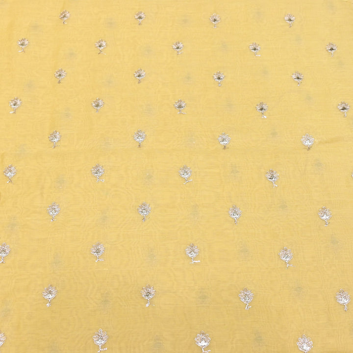 Dyed Mul Chanderi Gota & Zari Embroidery Fabric 44" – Premium Designer Fabric MC162A-2