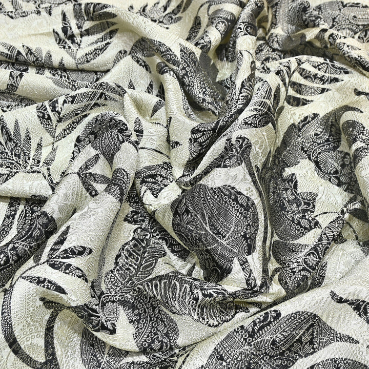 Premium Silk Brocade Jacquard Digital Print Fabric | Designer Fabric- AL3812-7