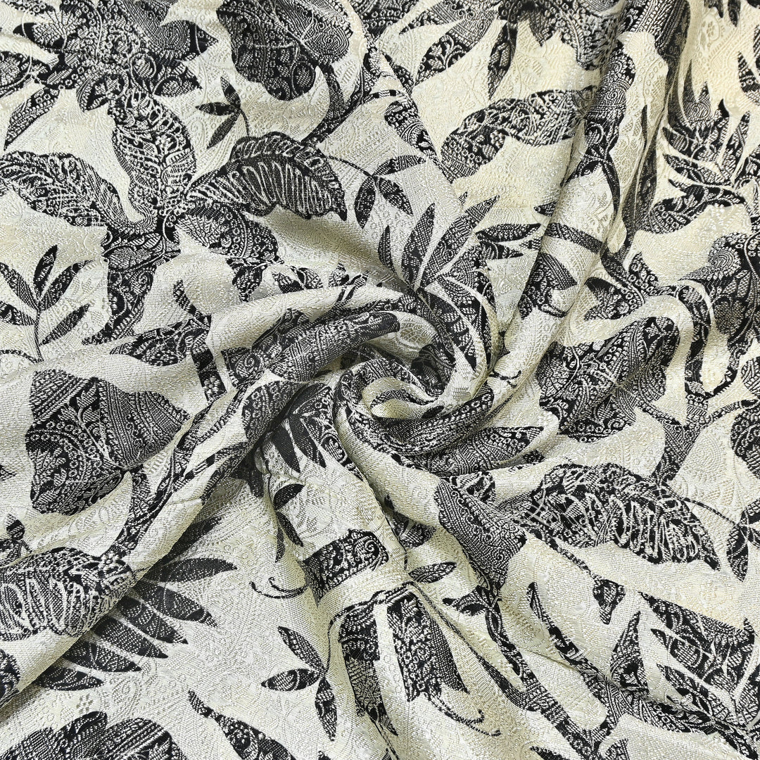 Premium Silk Brocade Jacquard Digital Print Fabric | Designer Fabric- AL3812-7