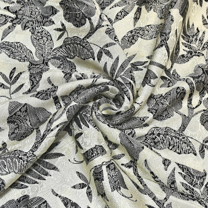 Premium Silk Brocade Jacquard Digital Print Fabric | Designer Fabric- AL3812-7