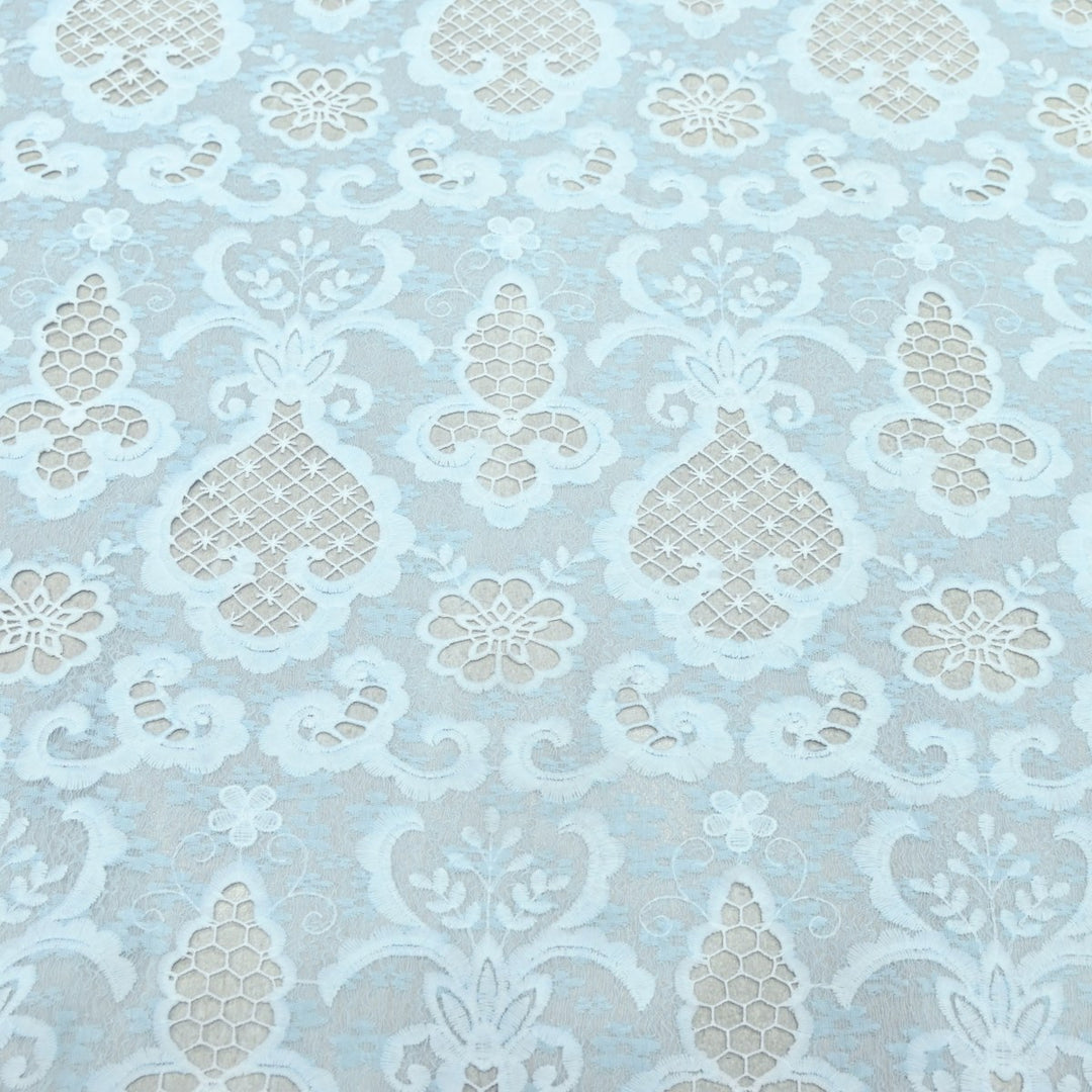 Imported Premium Crepe Cutwork Embroidery Fabric – Floral Designer Soft Crepe Material-TD0C84-4