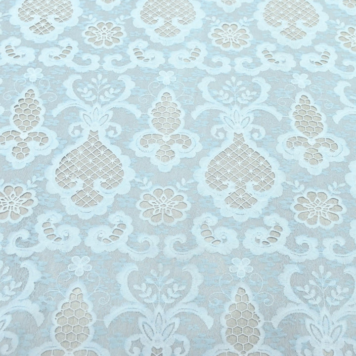 Imported Premium Crepe Cutwork Embroidery Fabric – Floral Designer Soft Crepe Material-TD0C84-4