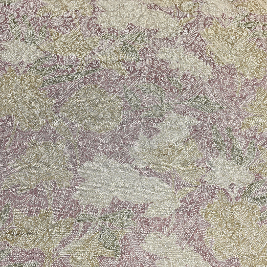 Premium Silk Brocade Jacquard Digital Print Fabric | Designer Fabric- AL3812-4