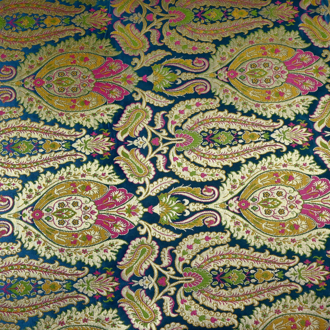 Satin Kimkhab Multi Brocade Fabrics