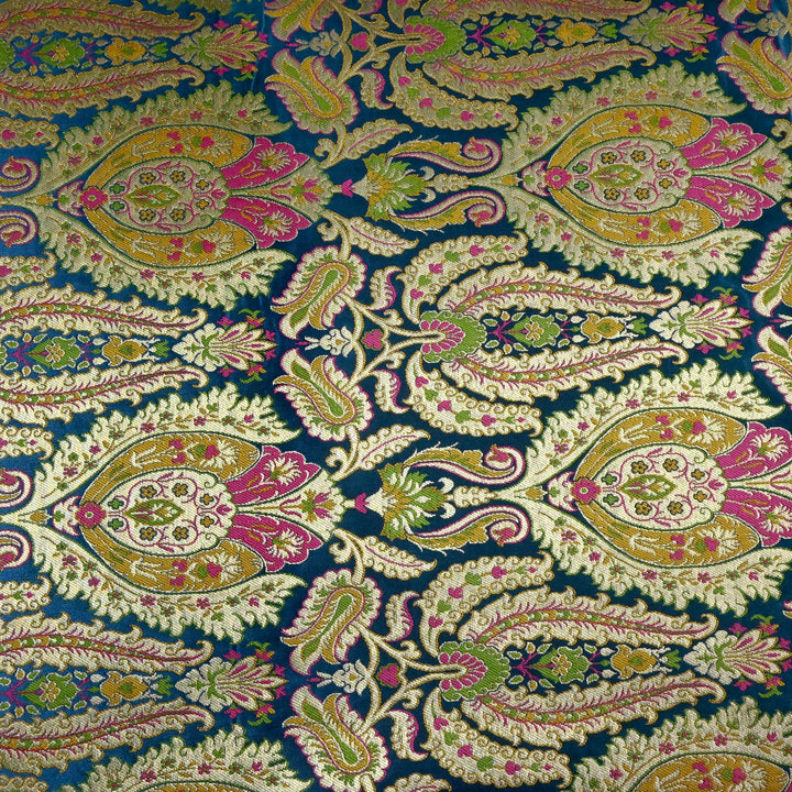 Satin Kimkhab Multi Brocade Fabrics