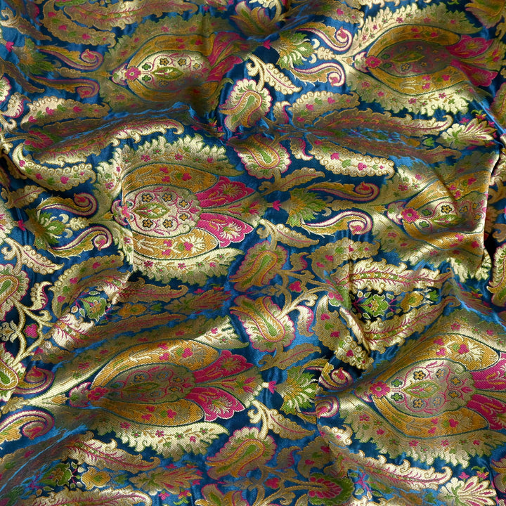 Satin Kimkhab Multi Brocade Fabrics