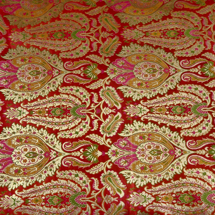 Satin Kimkhab Multi Brocade Fabrics