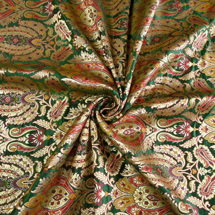 Satin Kimkhab Multi Brocade Fabrics