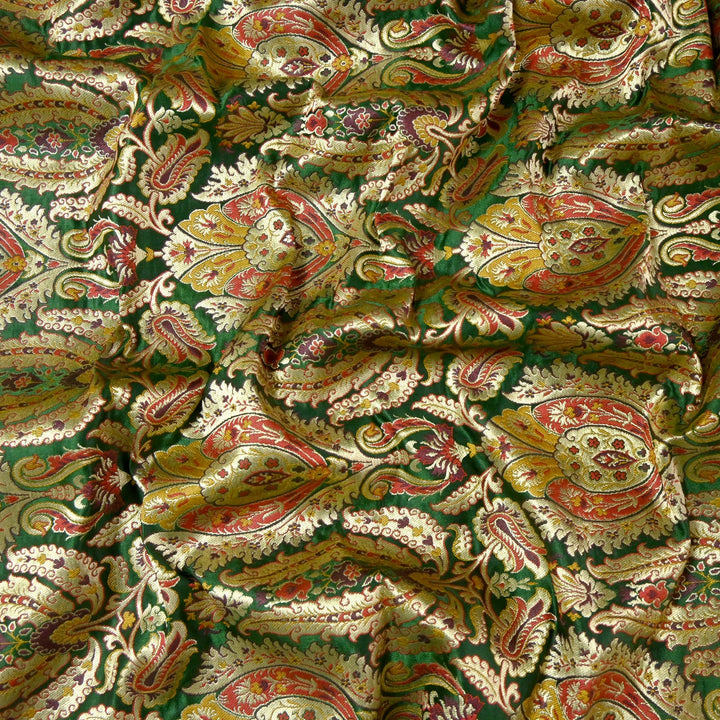 Satin Kimkhab Multi Brocade Fabrics
