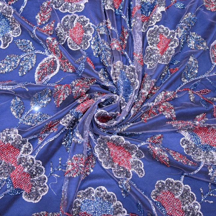 Beautiful Imported Net Cut Dana & Sequins Embroidery Fabrics