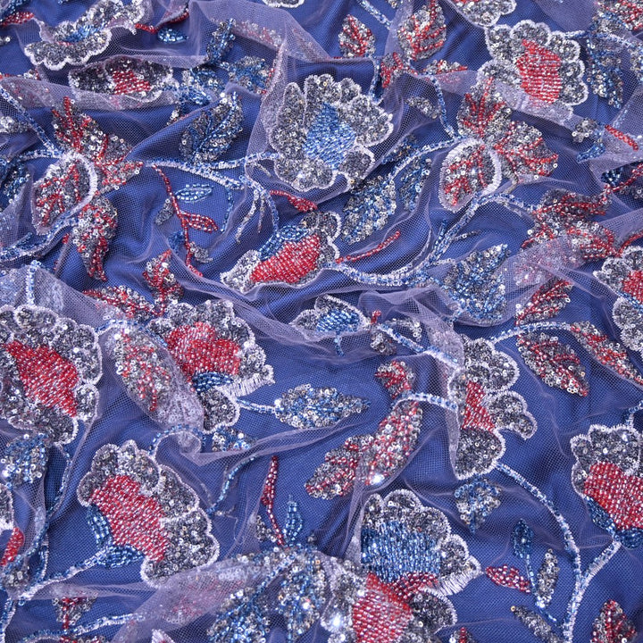 Beautiful Imported Net Cut Dana & Sequins Embroidery Fabrics