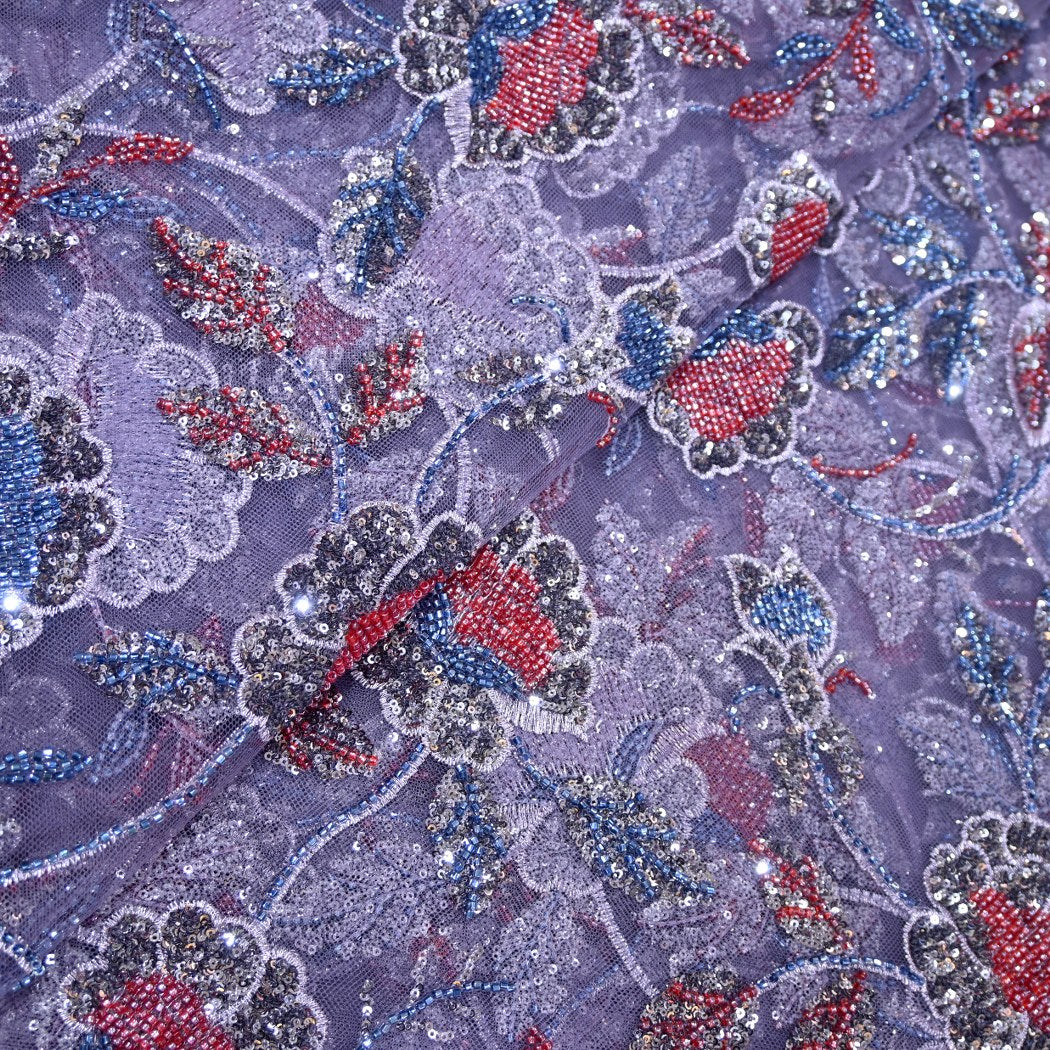 Beautiful Imported Net Cut Dana & Sequins Embroidery Fabrics