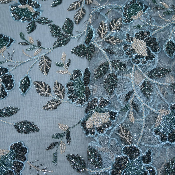 Beautiful Imported Net Cut Dana & Sequins Embroidery Fabrics