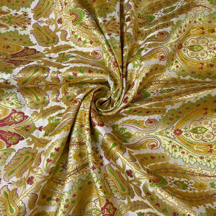 Satin Kimkhab Multi Brocade Fabrics
