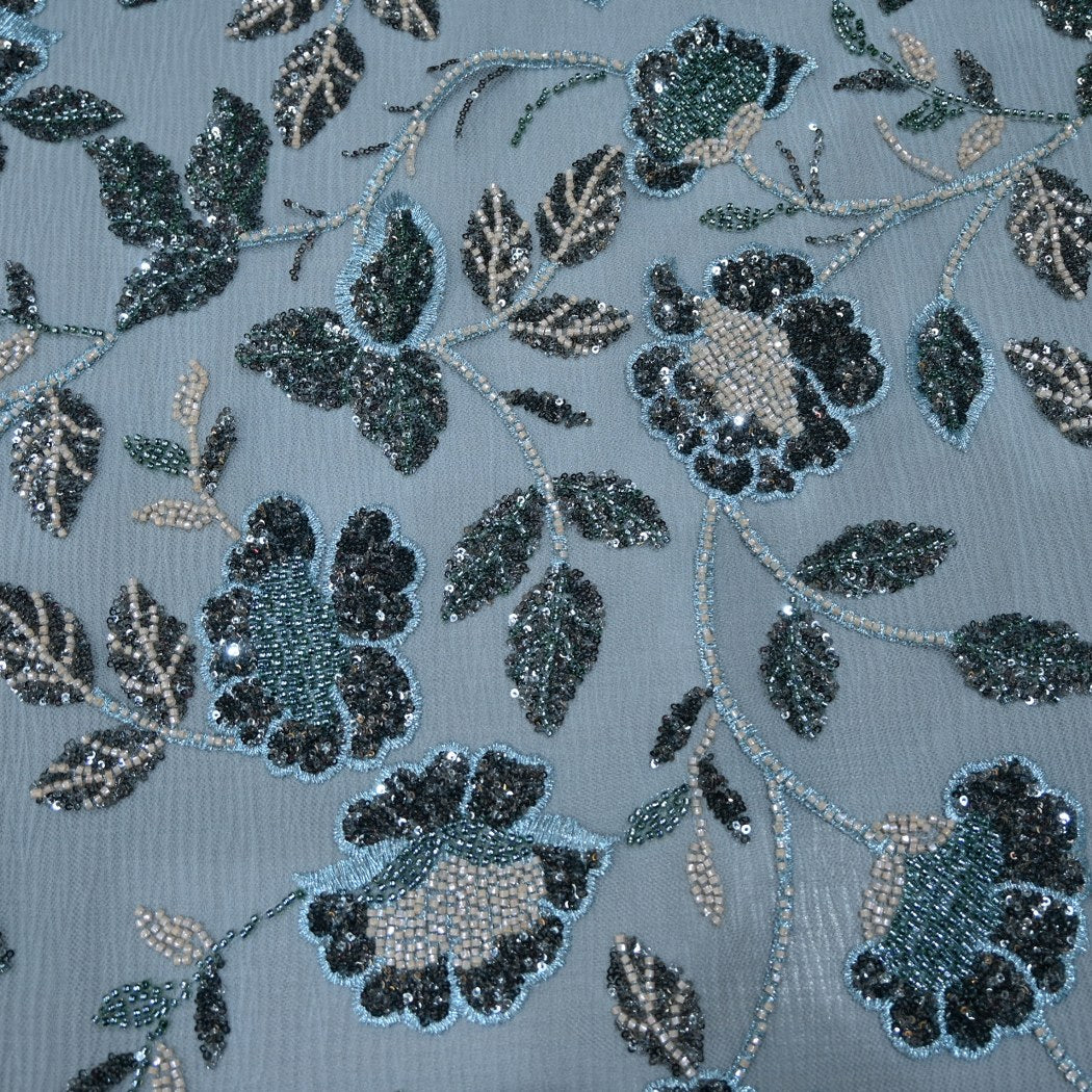 Beautiful Imported Net Cut Dana & Sequins Embroidery Fabrics