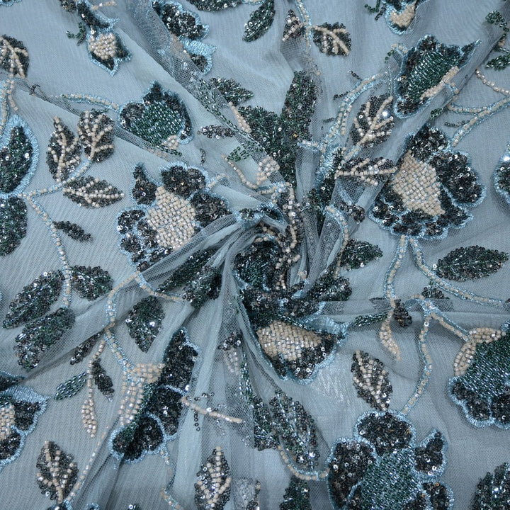 Beautiful Imported Net Cut Dana & Sequins Embroidery Fabrics