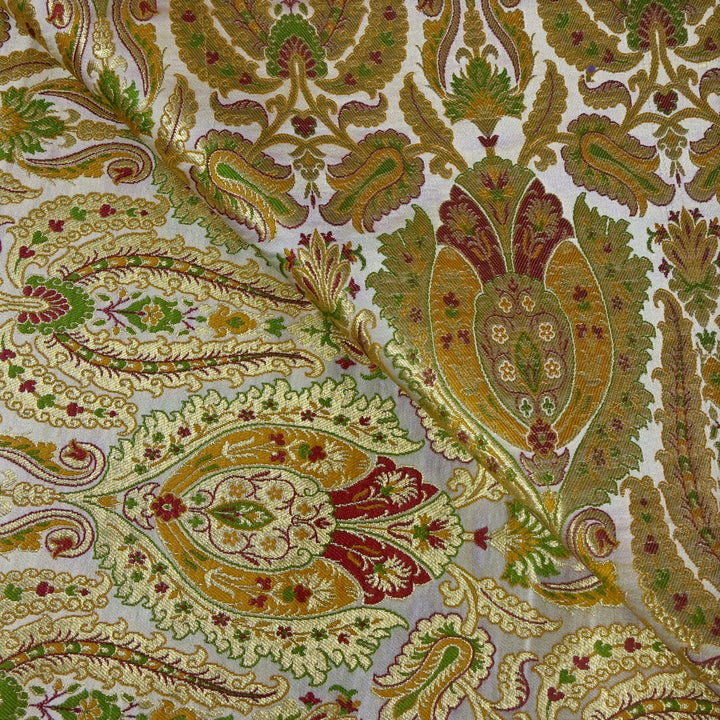 Satin Kimkhab Multi Brocade Fabrics