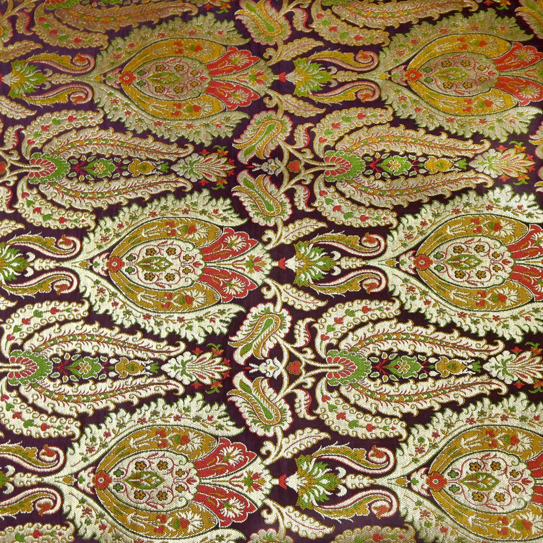 Satin Kimkhab Multi Brocade Fabrics