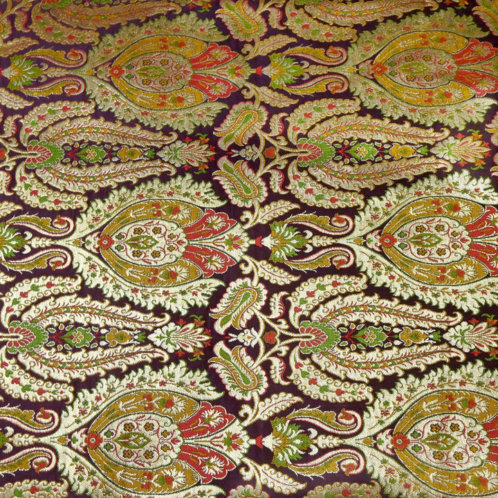 Satin Kimkhab Multi Brocade Fabrics