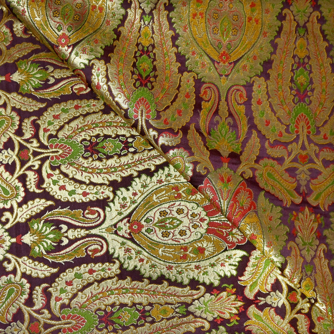 Satin Kimkhab Multi Brocade Fabrics