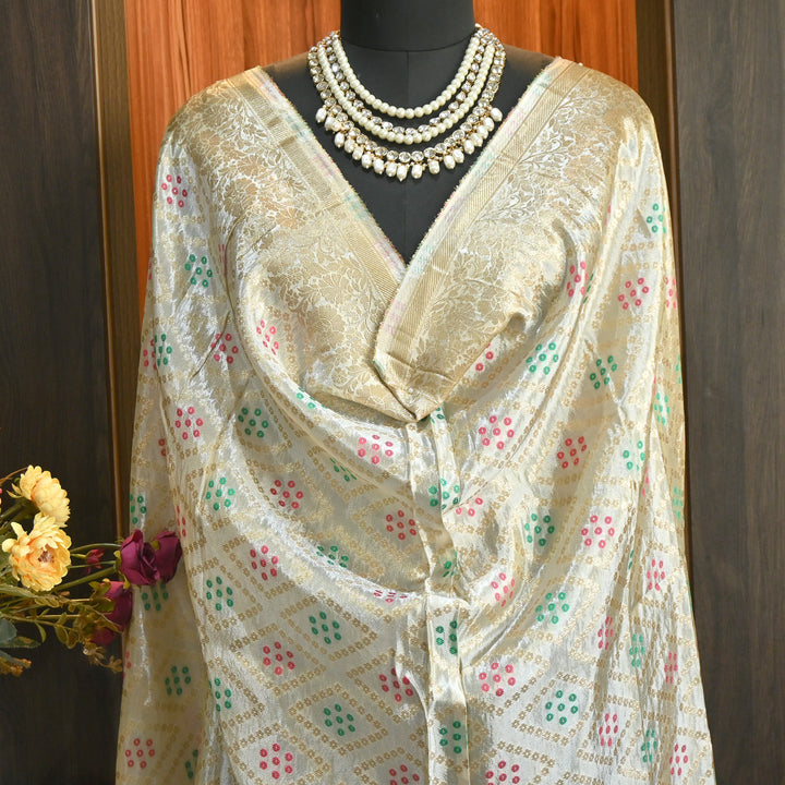 Dyble Tissue Meena Zari Dupatta | Premium Designer Ethnic Dupatta for Suits & Lehengas-EL0002