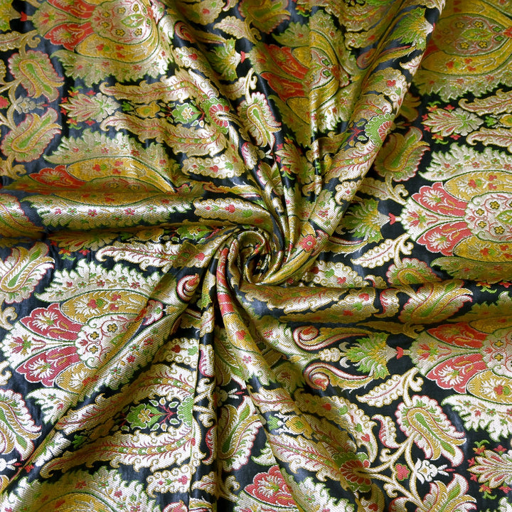 Satin Kimkhab Multi Brocade Fabrics