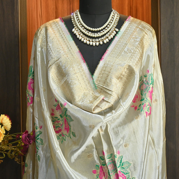 Dyble Tissue Meena Zari Dupatta | Premium Designer Ethnic Dupatta for Suits & Lehengas-EL0006