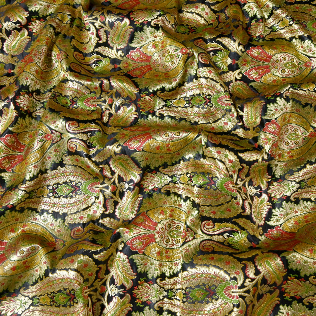 Satin Kimkhab Multi Brocade Fabrics