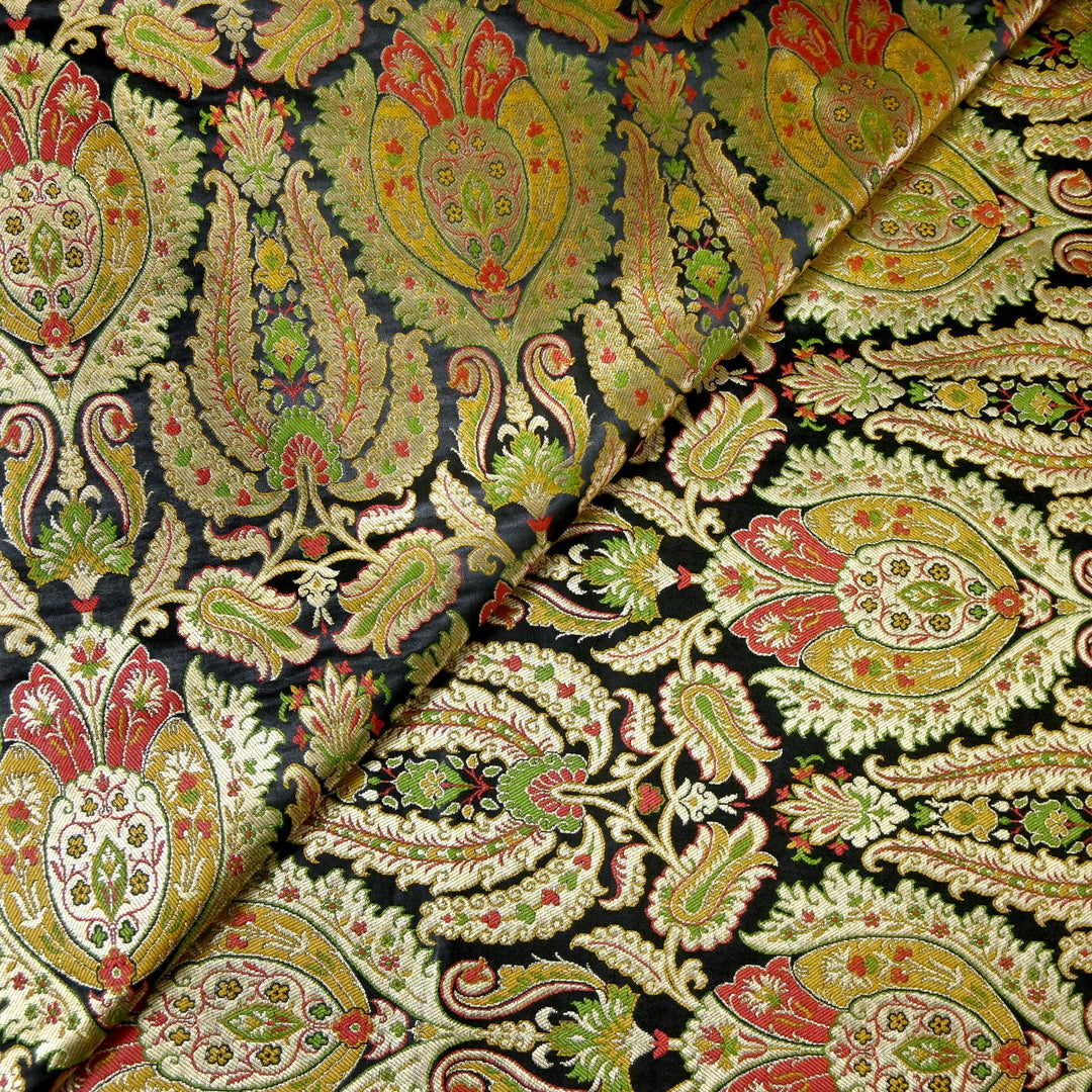 Satin Kimkhab Multi Brocade Fabrics