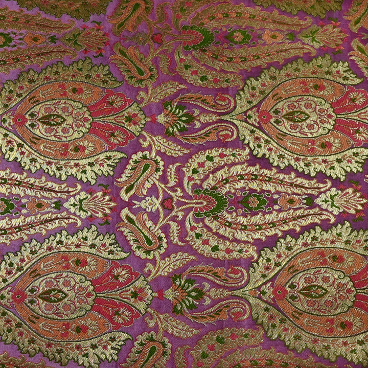 Satin Kimkhab Multi Brocade Fabrics