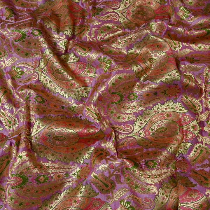 Satin Kimkhab Multi Brocade Fabrics